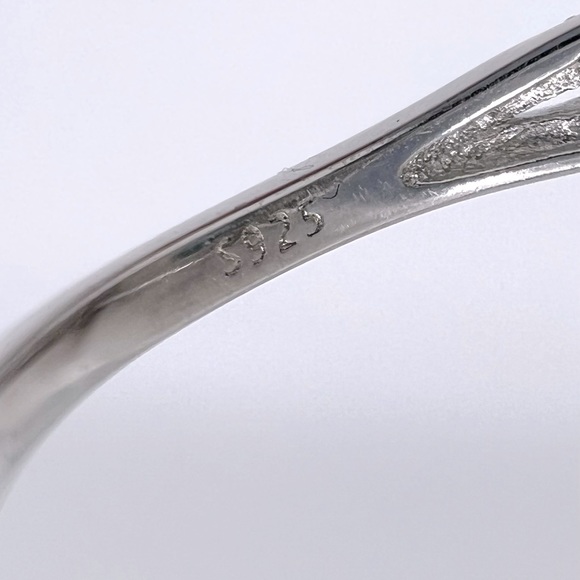 .925 Sterling Silver Aquamarine Cz Ring - Picture 15 of 17